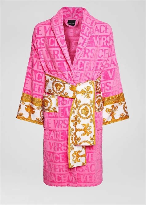 pink and gold Versace robe